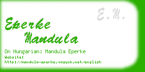 eperke mandula business card